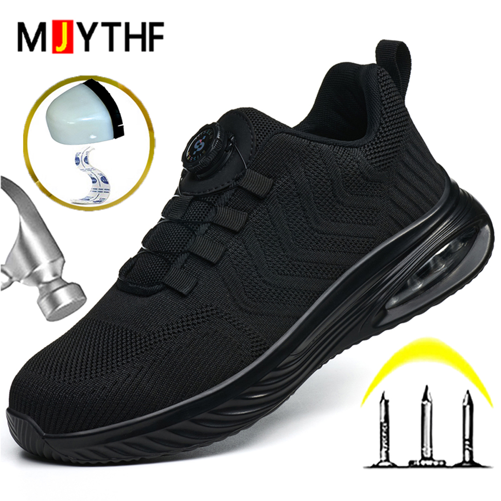 Sneaker Care - أحذية أمان للرجال بزر دوار، أحذية