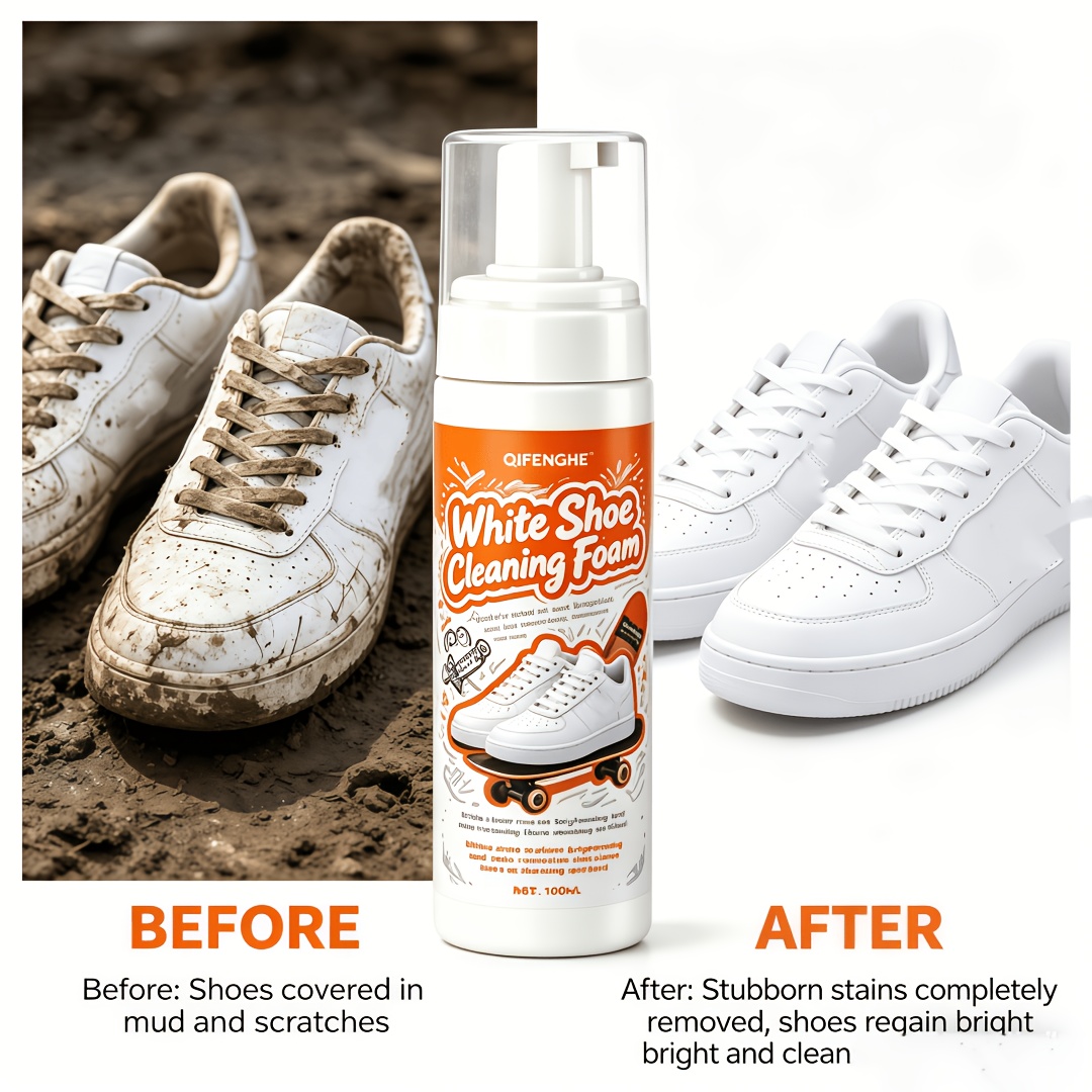 منظف أحذية أبيض محمول بدون شطف - مراجعة Sneaker Care وسعره